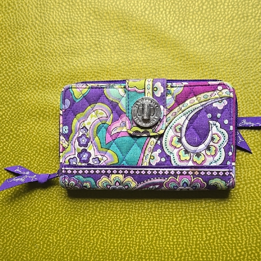 Vera Bradley Plum Crazy Quilted Wallet